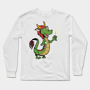 Dragon with sparkler - Happy New Year Long Sleeve T-Shirt